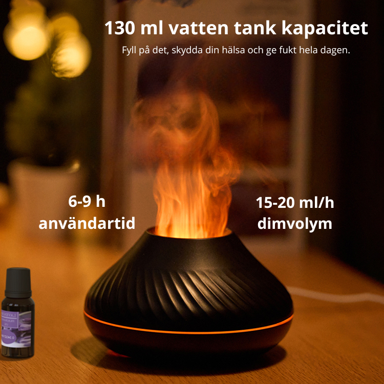 Aroma lampa  med färggranna Flammor - för Ditt välbefinnande