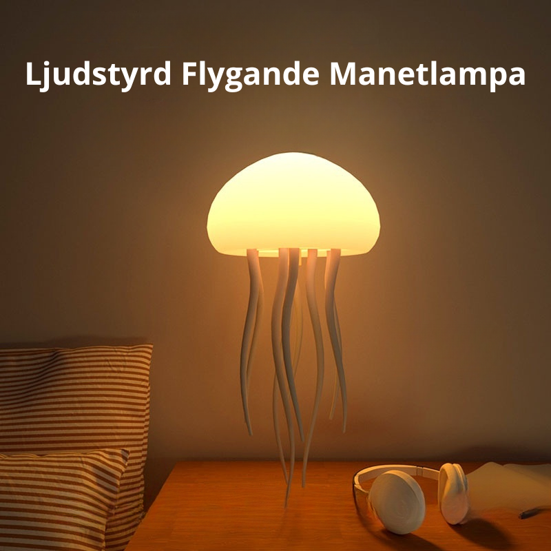 "Flygande" manet LED lampa - Stämningsfull nattlampa