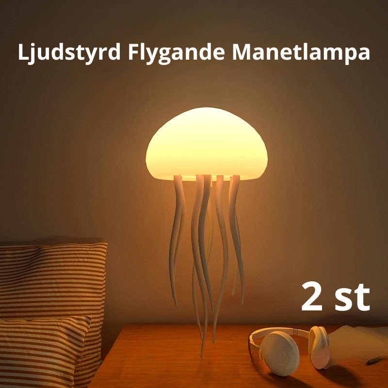 "Flygande" manet LED lampa - Stämningsfull nattlampa